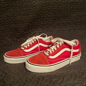 Vans, size 7.5 women’s, red